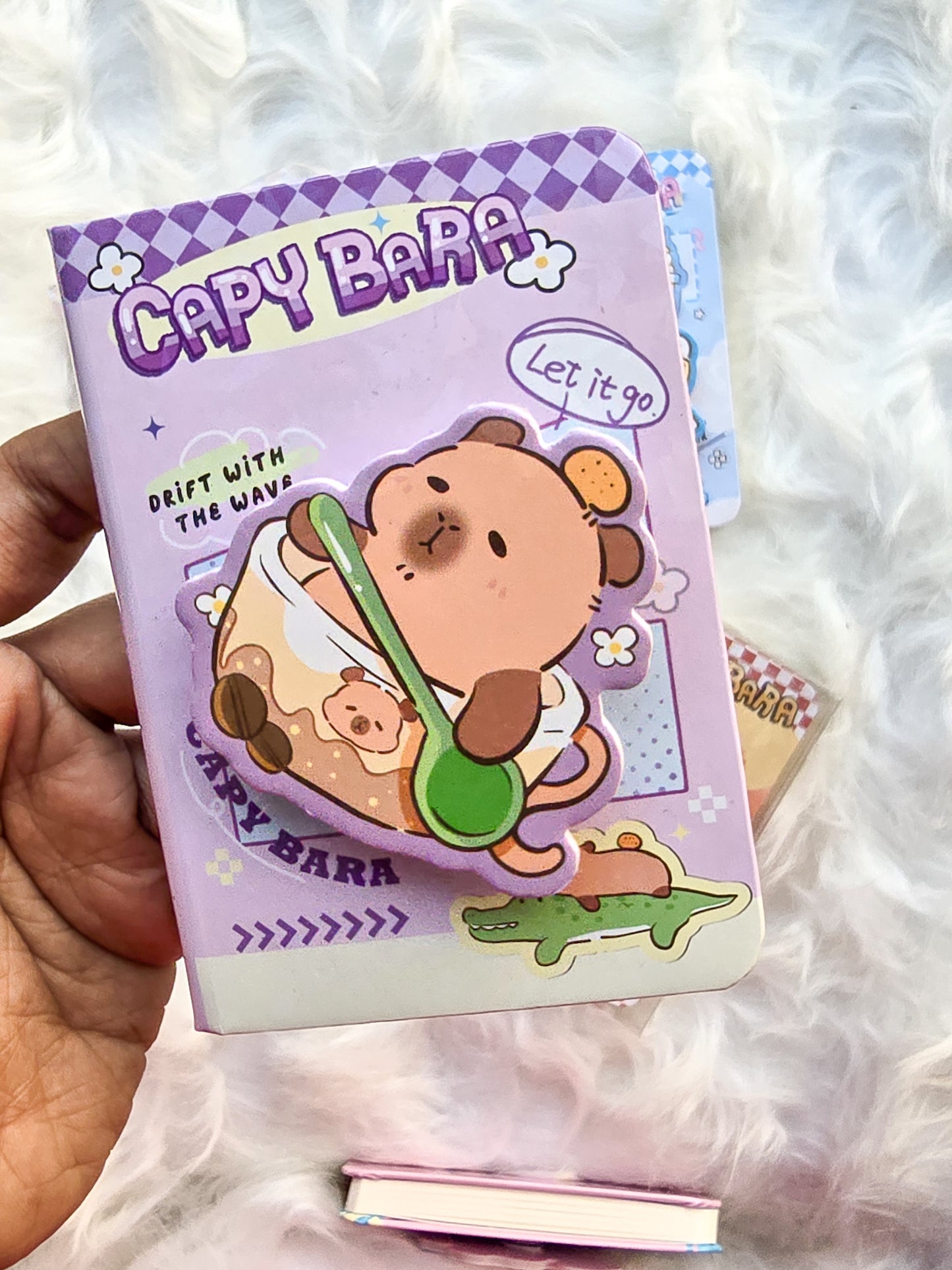Mini Capybara Spin Diary | Notebook | Random 1 Pc | Plain Pages