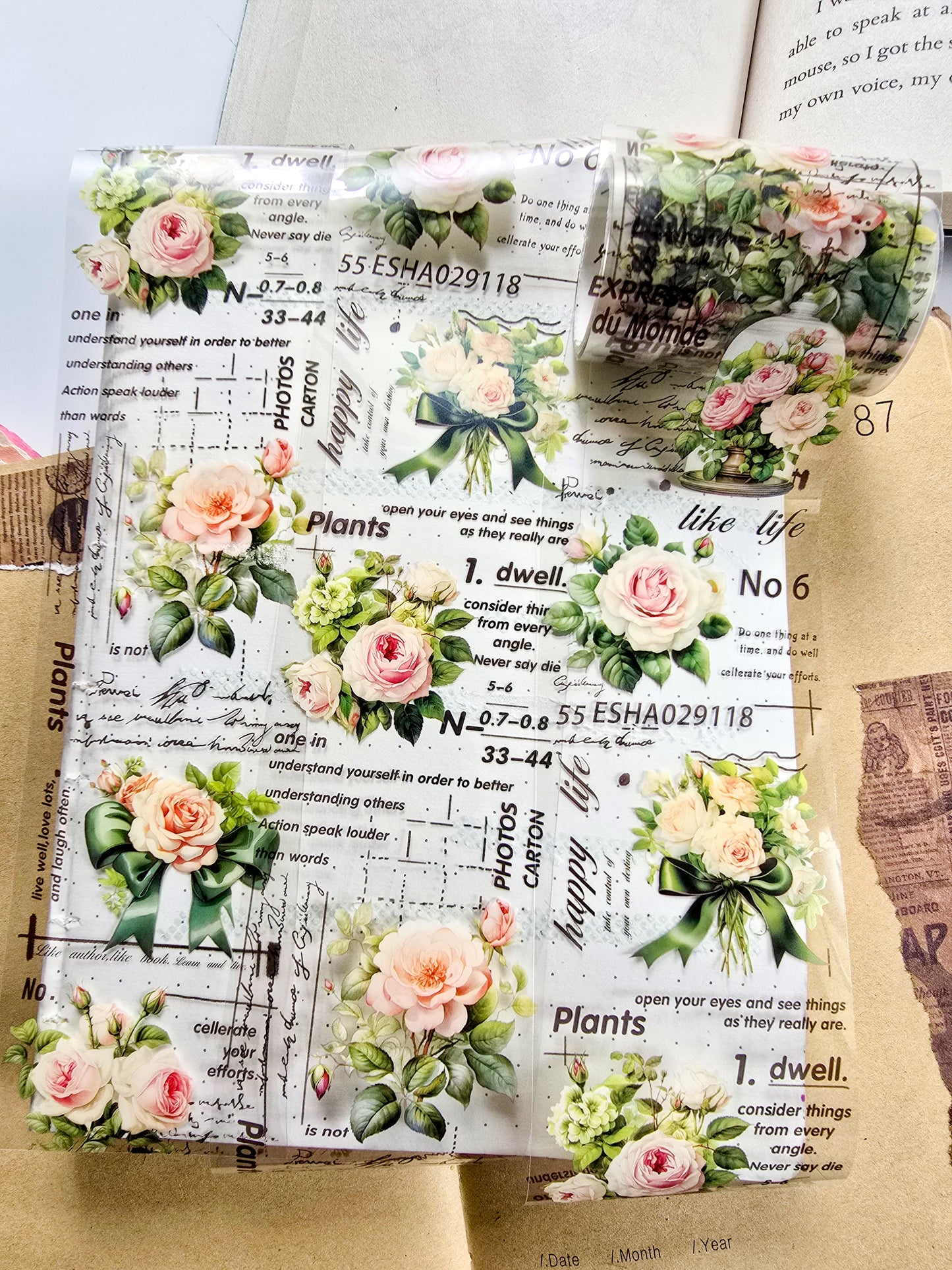 CNHD-202 | Late Sunset Rose Place  Branded 1 pcs Featuring Floral And Vintage Stamp Designs | 300mm