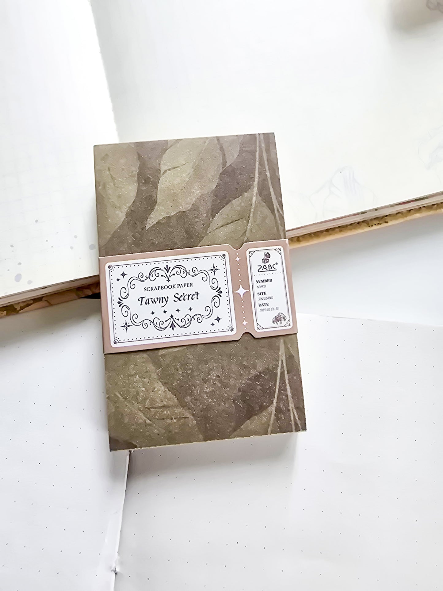 SYZM-605 |Vintage Journal Scrapbook Papers pad | 30 Designs | 30x2 Sheets | 80x50 mm