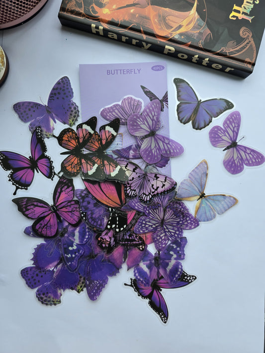 B70 | Pet|G-3| BUTTERFLY STICKER | 40PCS
