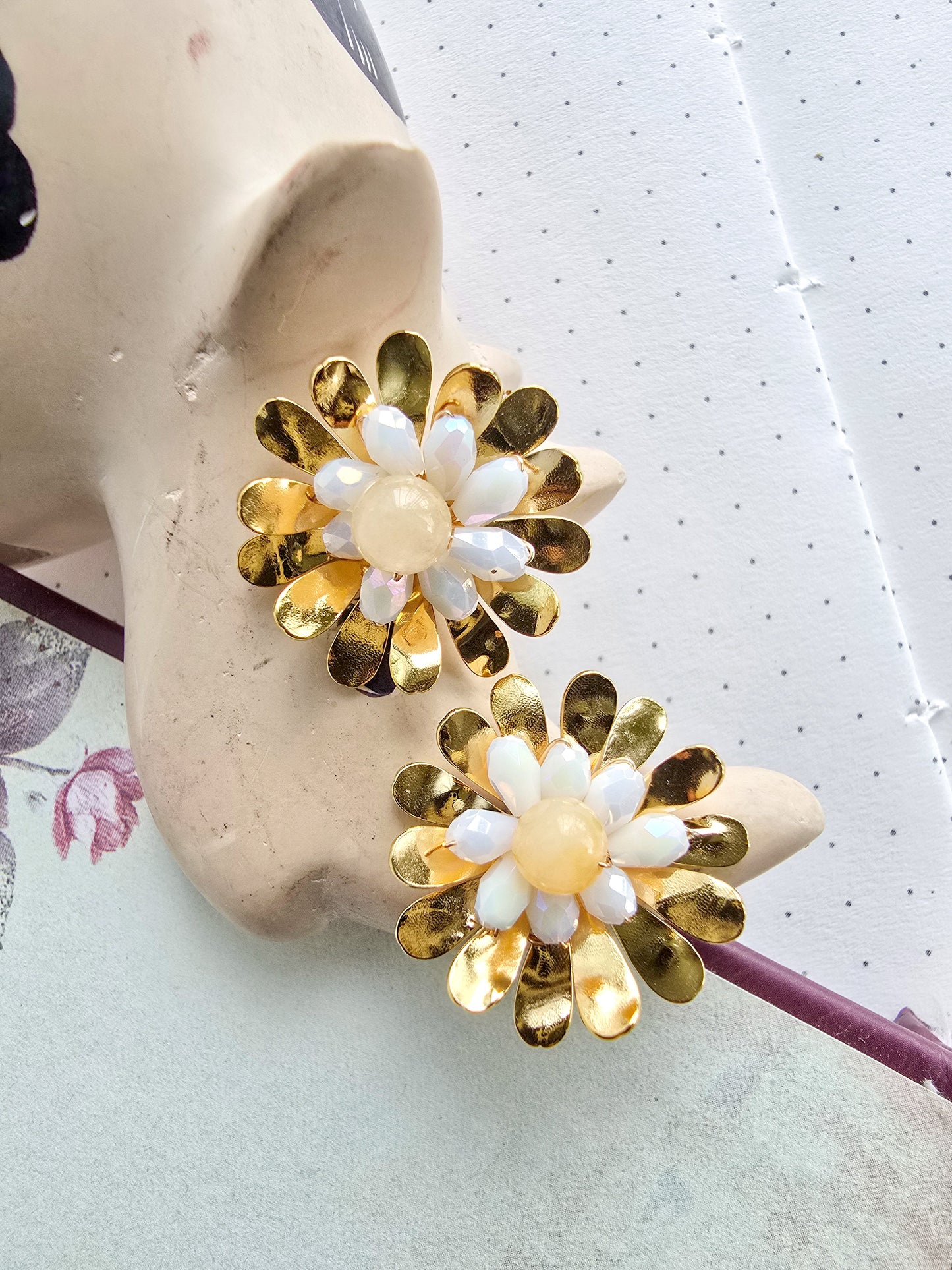 Big Flower Stud Earing