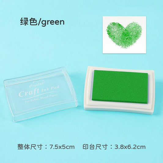 Craft Ink Pad for Wood, Paper, Fabric | Green | 6x3.8cm
