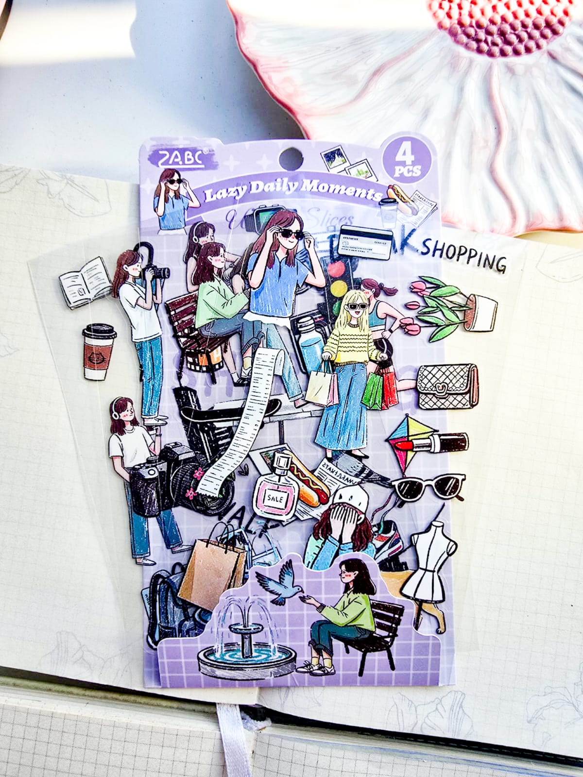 MHSJC - 604 | PET | Urban  Slices | Lazy Daliy Moments | 4Pcs | 150mm |