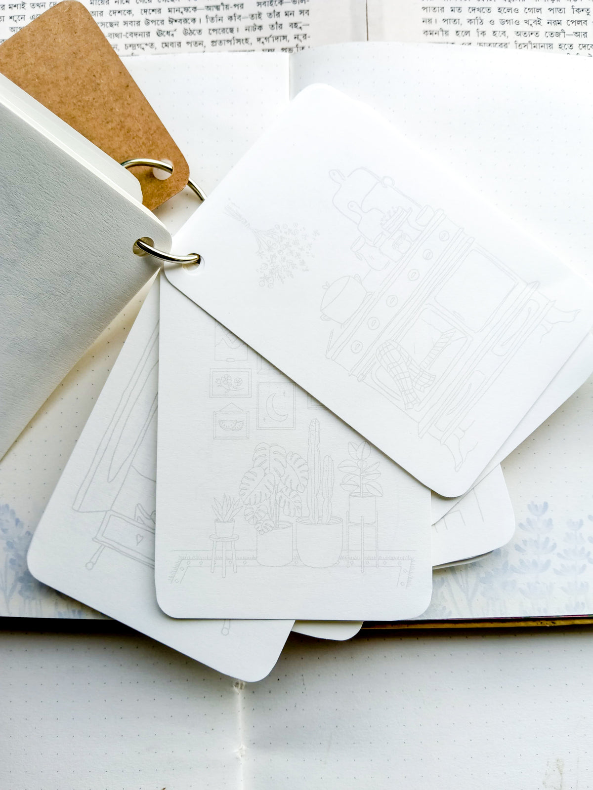 ZSKY-403 | Plant Filled {Fortress Walls} Journal Color Book Aesthetic Paper 80pcs |74* 105mm