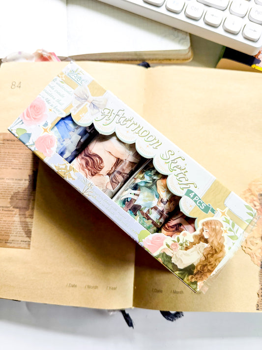 WHHX-201 | Afternoon Sketch  PET Washi Tape | rolls Are Designed For Journaling Scrapbooking And Planner Decoration |
