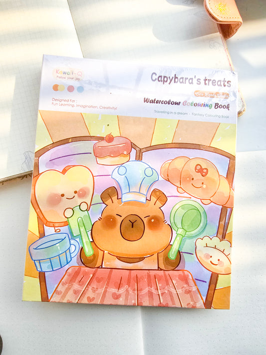 CB-0218(KQ)-3-CA | Rabbit's Adventure | Watercolour Colouring Book | 33.2*18.5*1.9 cm |