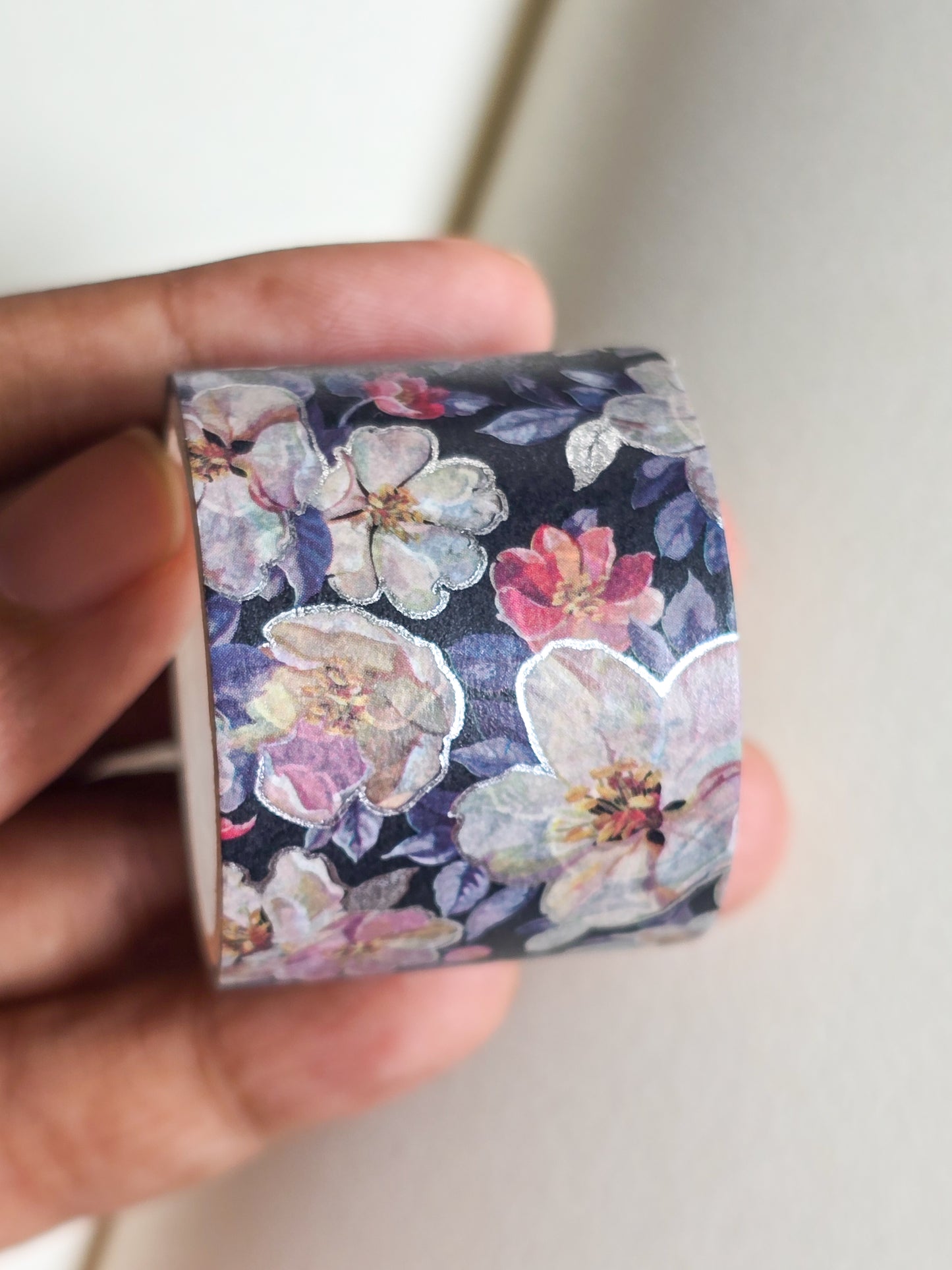 Blue Washi Tape 60mm | 1 Pc | Silver Foiled