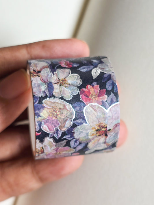 Blue Washi Tape 60mm | 1 Pc | Silver Foiled