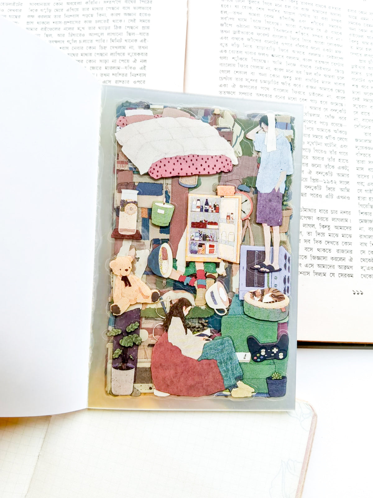 MLSHL-402 | Havenly Living Character Sticker Book Over 400 Aesthetic PET Sticker daily-life themed | 100* 150mm 20Pcs