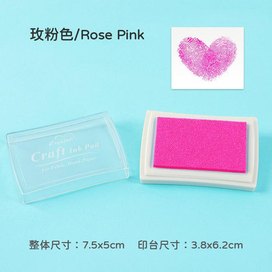 Craft Ink Pad for Wood, Paper, Fabric | Rose Pink | 6x3.8cm