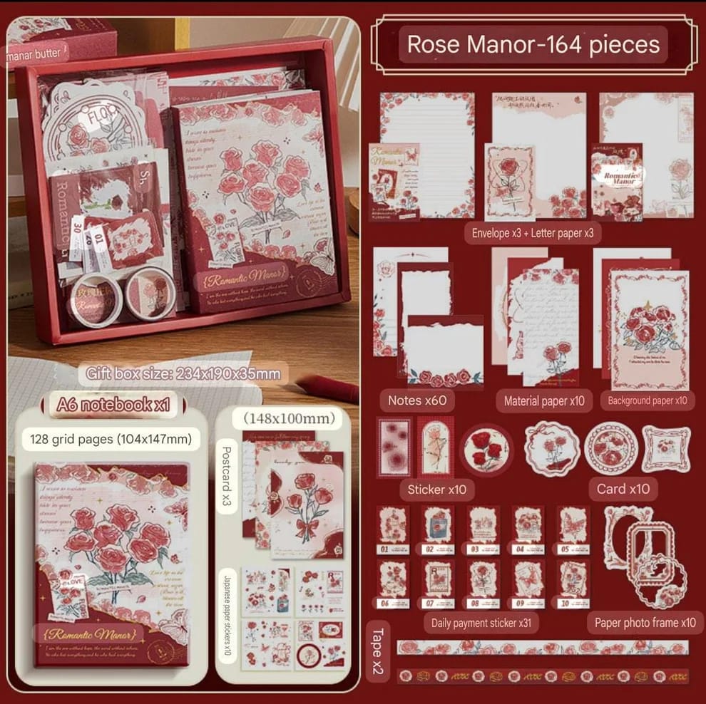 KQ22521 |RE |Journal kit | Journal Paper, Ruled Notebook,Journal, Stickers Combo