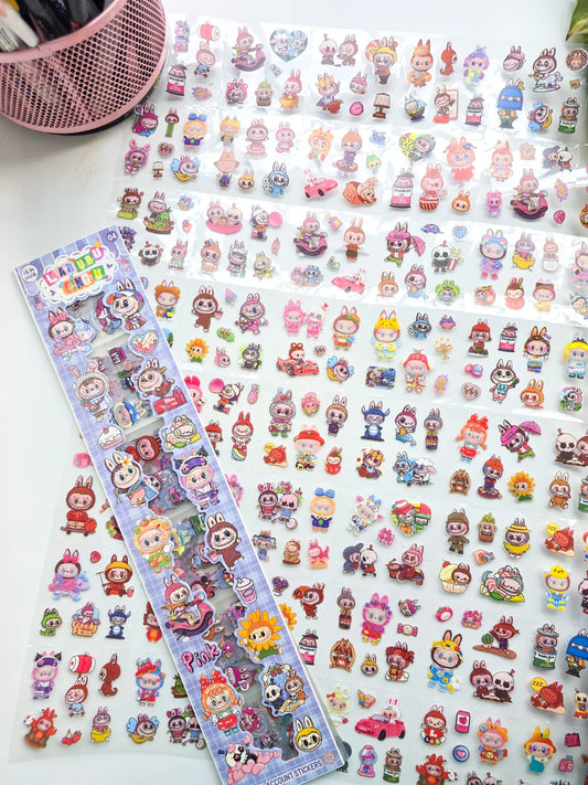 Labubu Pingu | Kawaii Long Stickar | 6*36cm | 2Pcs |