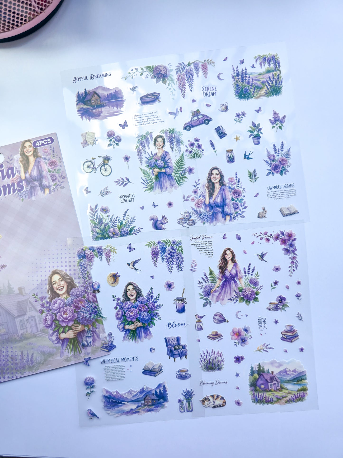 FYQL-606 | Wisteria Blooms Girls Flower Aesthetic PET Sticker |100*150mm