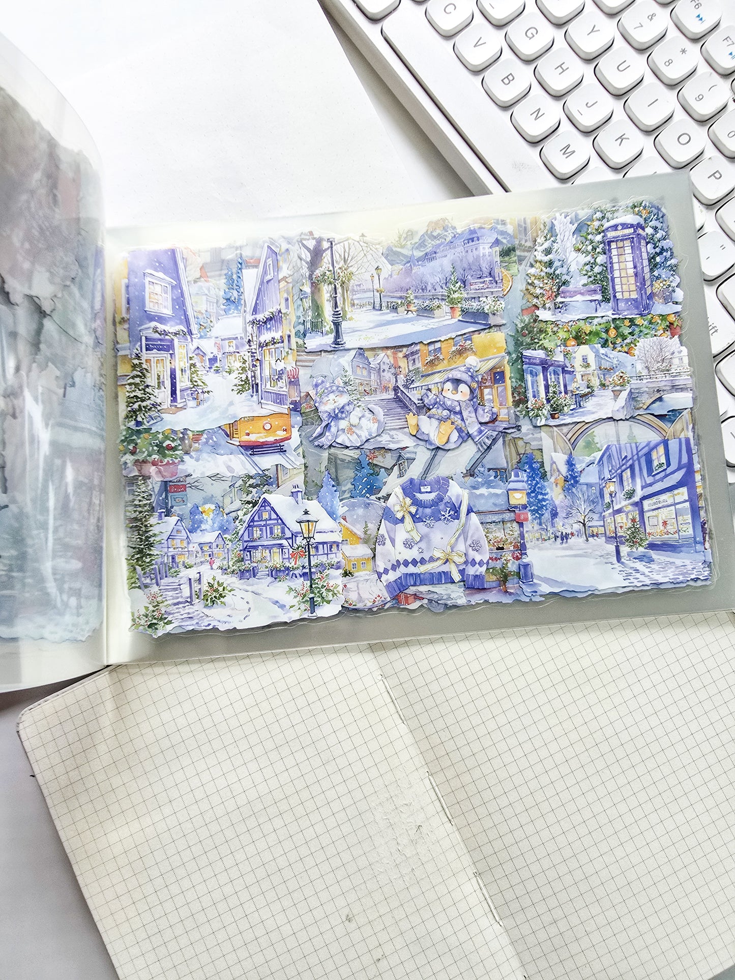 SSFW404 Scenery PET Sticker Book | Precut | 235x167mm | 20 Pages | Premium Quality | Haze Pages