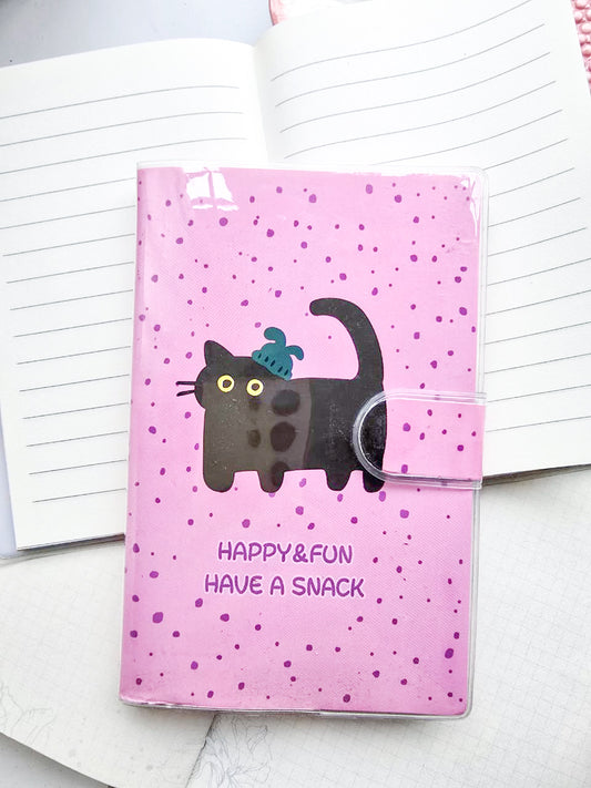 1600-40 | Happy&Fun Have A Snack | Kawaii Ruled Notebook