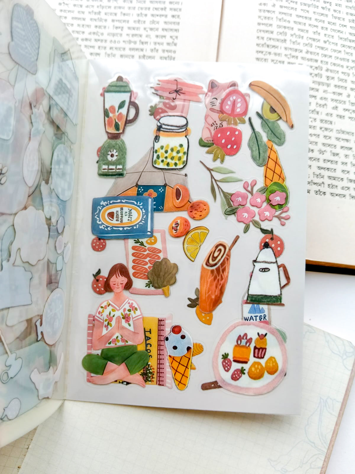 TMSZ-401 | Sweet Dream In The Journal PET Dreamland Sticker Book 20Pcs Over 300 Sticker | 150* 100mm