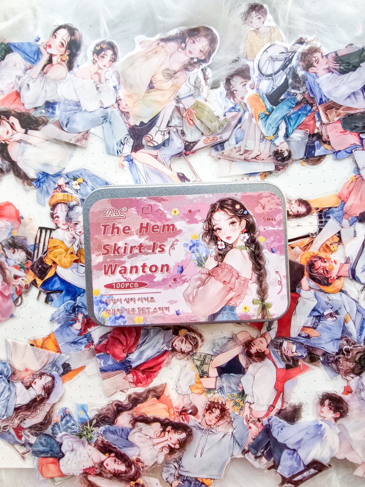 SGSX-4-04 |RD| The Hem Skirt Is Wanton | Transparent Character Sticker ...