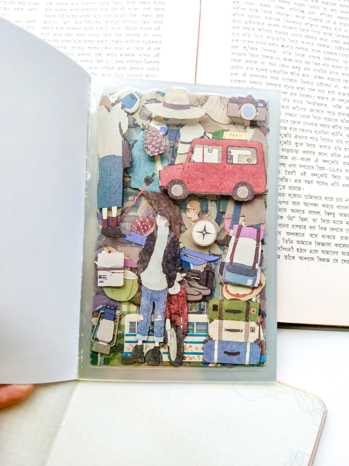 MLSHL-403 | Free Tiavel Character Sticker Book Over 400 Aesthetic PET Sticker daily-life themed | 100* 150mm 20Pcs