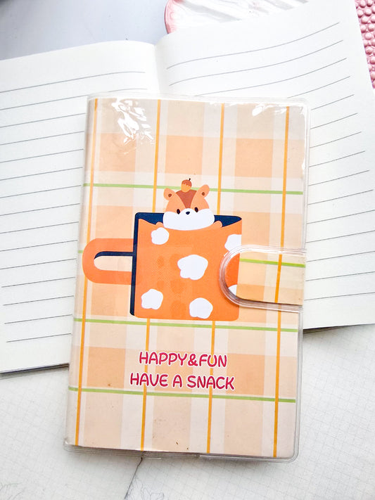 1600-40 | Happy&Fun Have A Snack | Kawaii Ruled Notebook