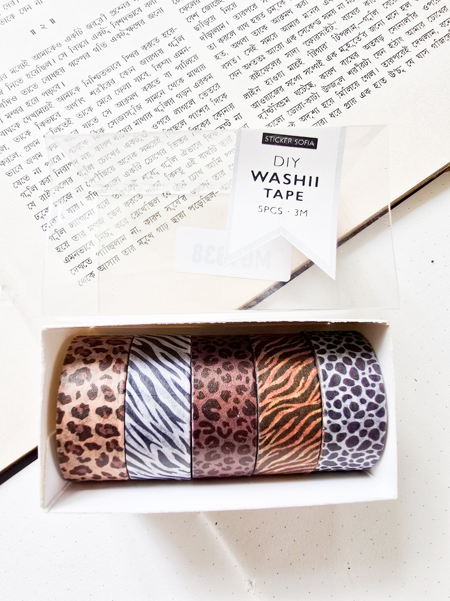 MG7838 | Sticker Sofia Vintage Journaling DIY Washi Tape | 5pcs | 3mm