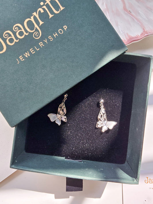 Crystal Pretty butterfly Stud Earrings
