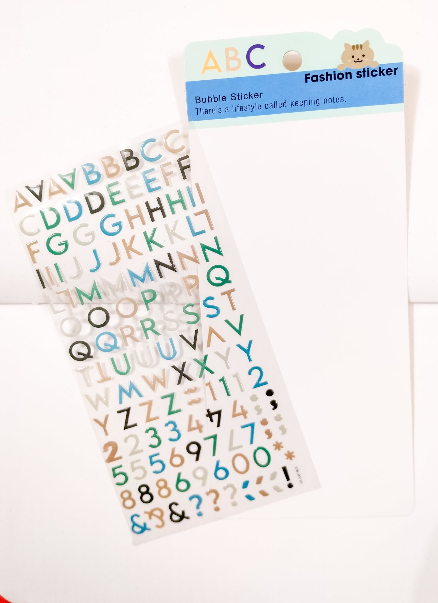 ZW-BY01|G-9| Alphabet sticker Colourful F 1 Sheet