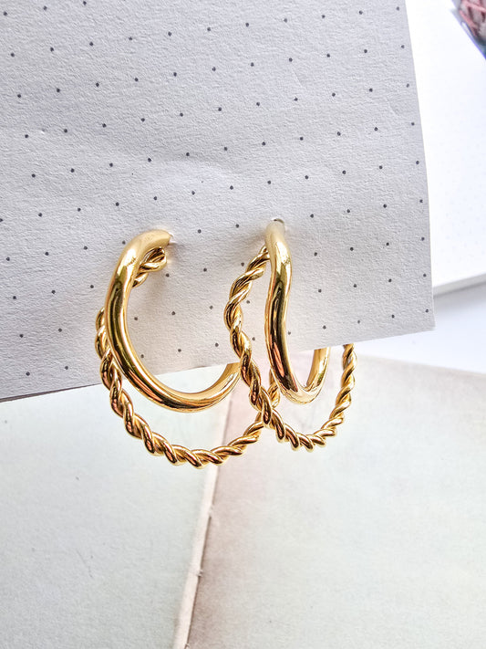 2 Layered Ring Earing