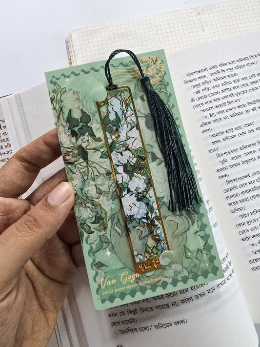 Roses | Bookmark | Van Gogh Inspired | Premium Glossy Finish | Durable Artistic Bookmark | 22*108mm