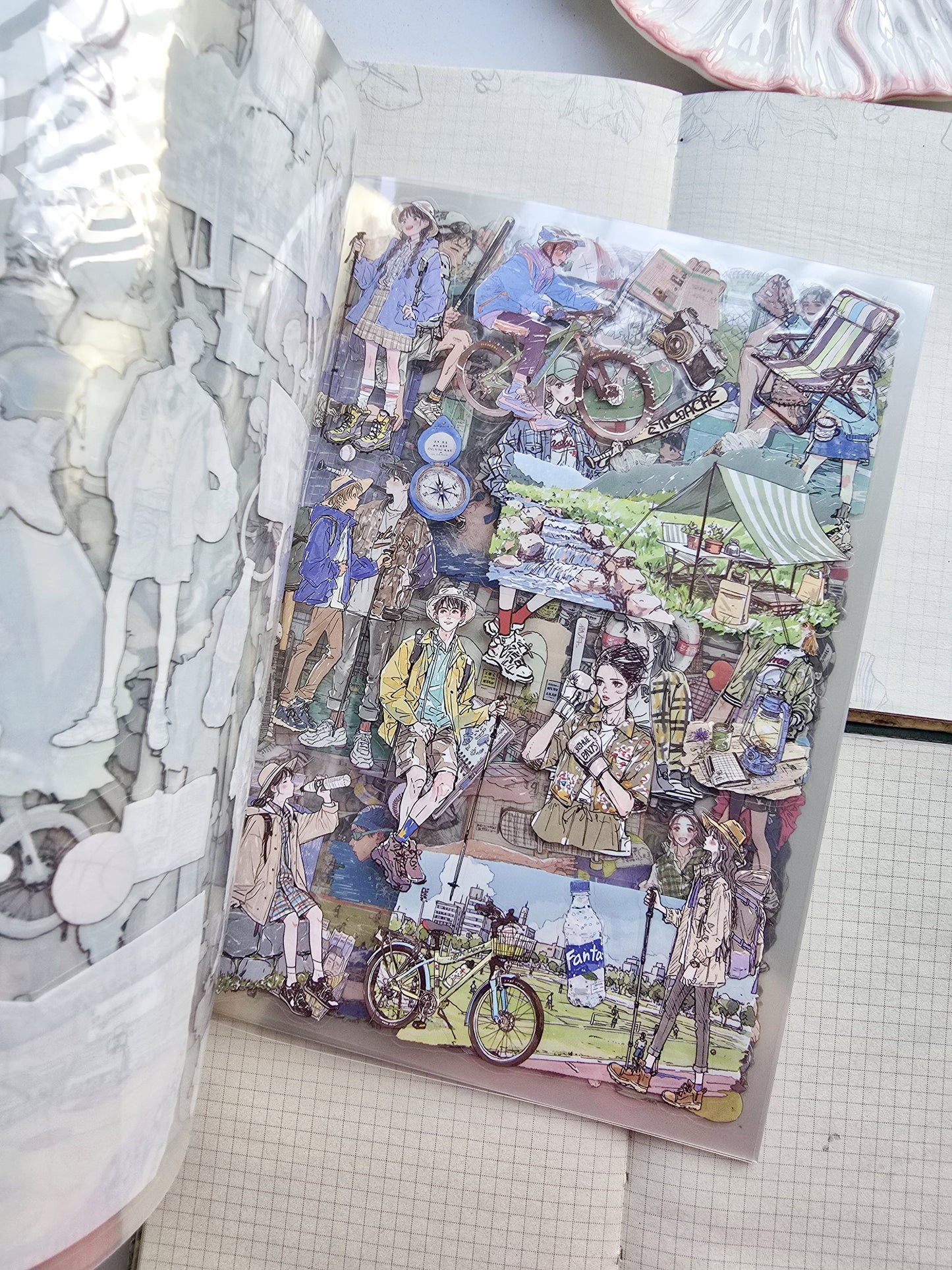 QYSHL-404 LIGHT PACE| Lifestyle Girl Pet Sticker Book| Comfortable Life Dairy Pink Theme|167*235mm 20 Pcs