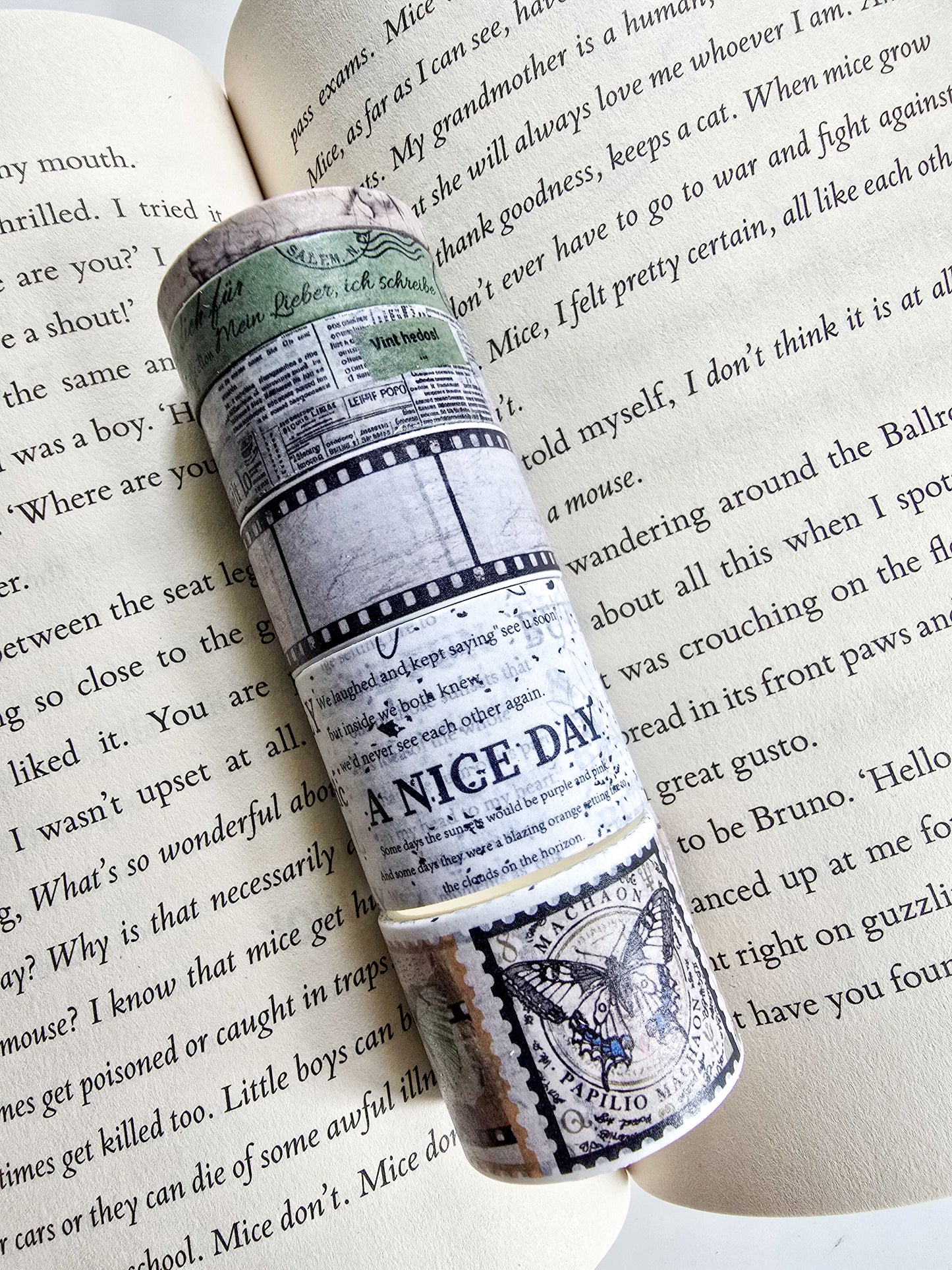 XM-JD3212 | Time Memory Nature Vintage-Inspired Designs Paper Washi Tape | 6 Washi Tape | 2m*6 pcs