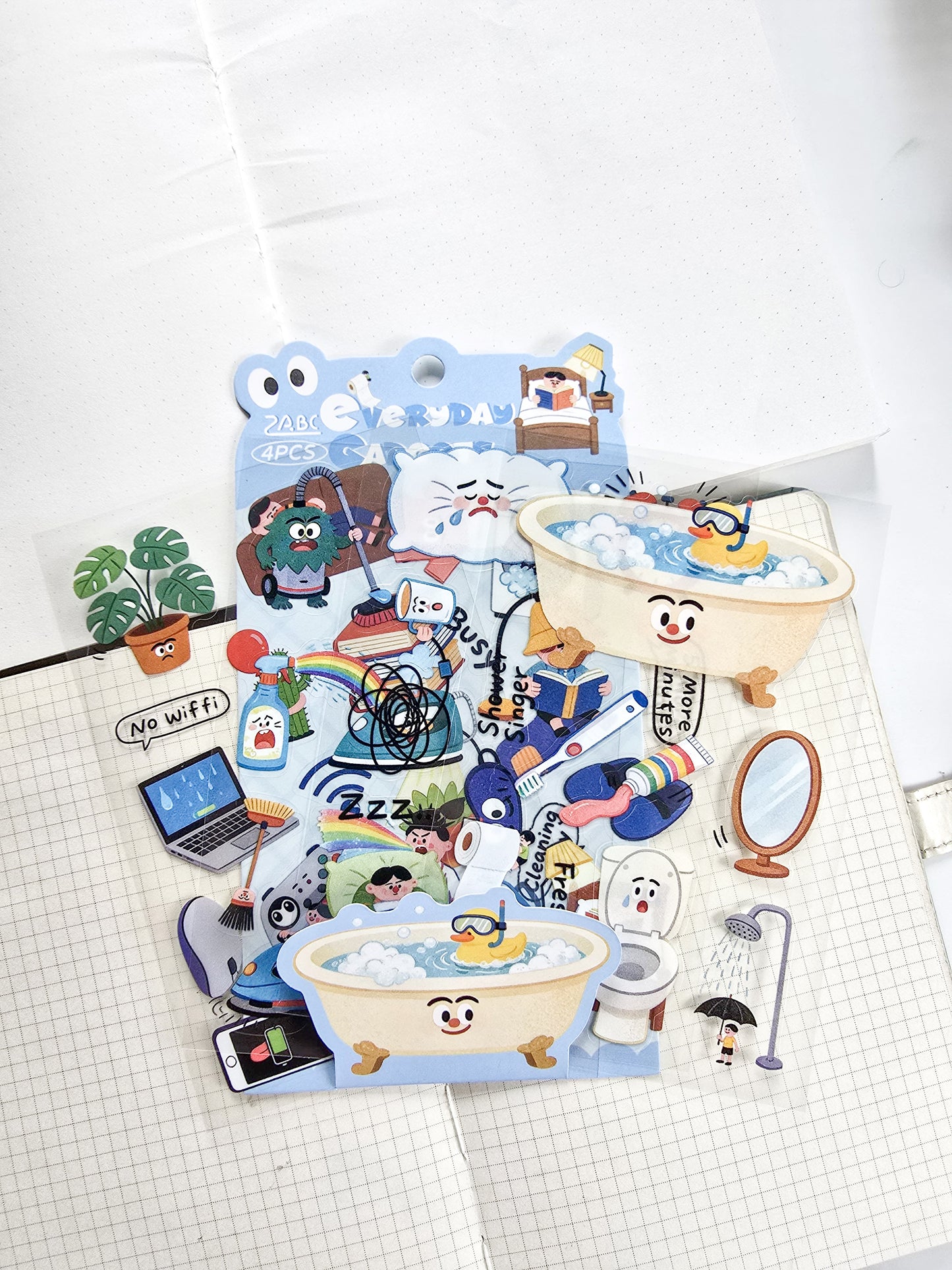 RCGQT-602 | Cartoon Pattern PET Sticker Everyday Gadgets | 100*150mm