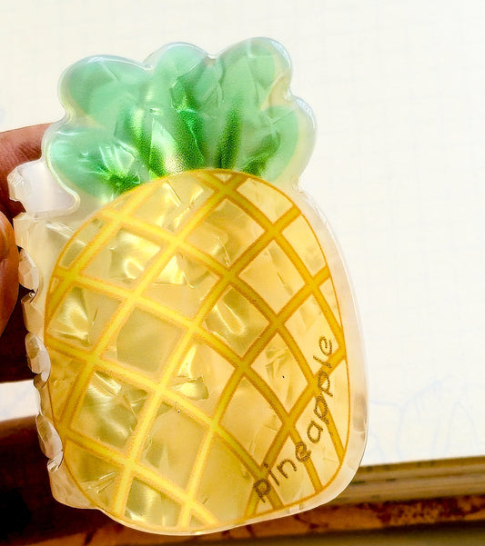 Hair Clip For Women & Girls Strong Grip Claw Clip | Cute Pineapple Fruit  Design |