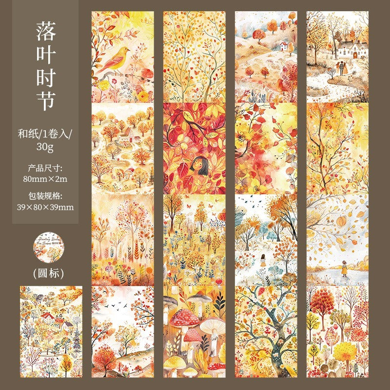 MHD- SJHJ002 Painting Seasons | Paper Sticker Roll 80mm x 2m