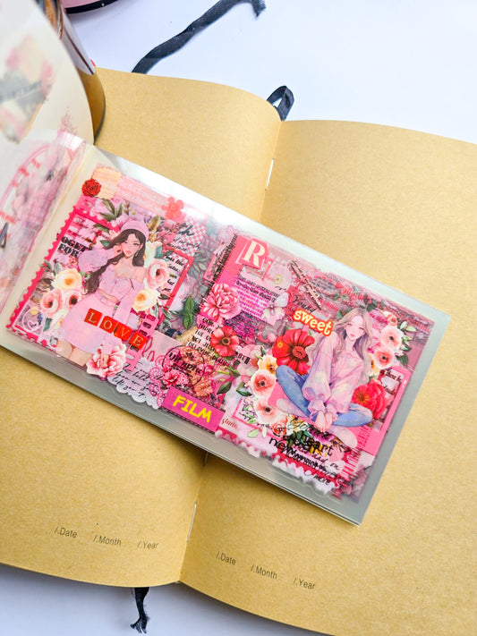 SNTT-401 | Sweet Girl Aesthetic 20pcs Set Sticker book | PET | Junk Journaling And Scrapbooking|