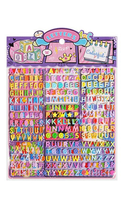 SL-BJL 01 | Alphabet Sticker | Kawaii Sticker | 2 Sheets | 25*20Cm |