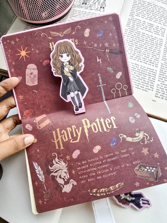 MG26610 | Harry Potter Inspired Lock Diary Featuring a Cartoon Hermione Granger Design