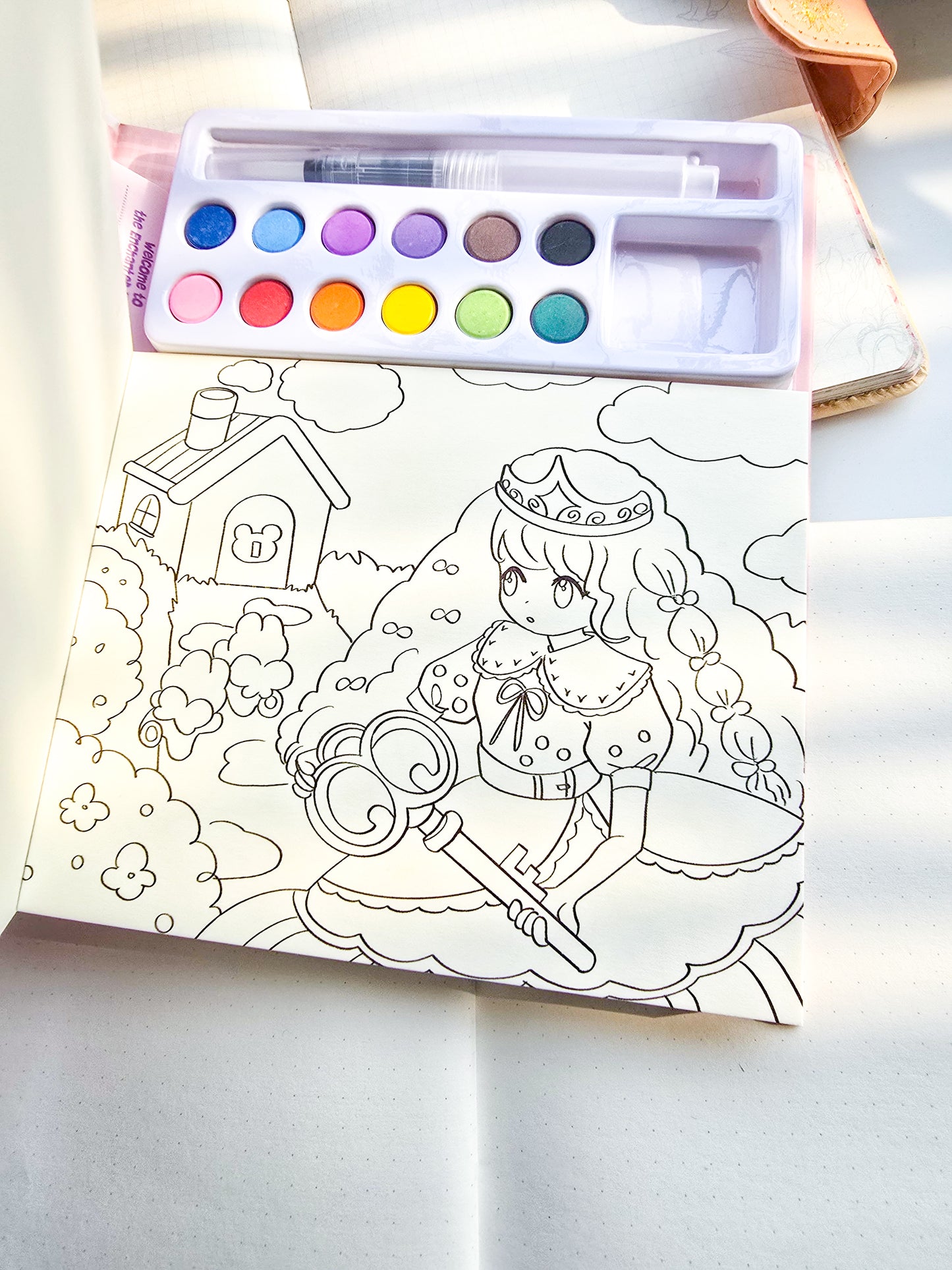 CB-0218(KQ)-3-RT | Rabbit's Adventure | Watercolour Colouring Book | 33.2*18.5*1.9 cm |