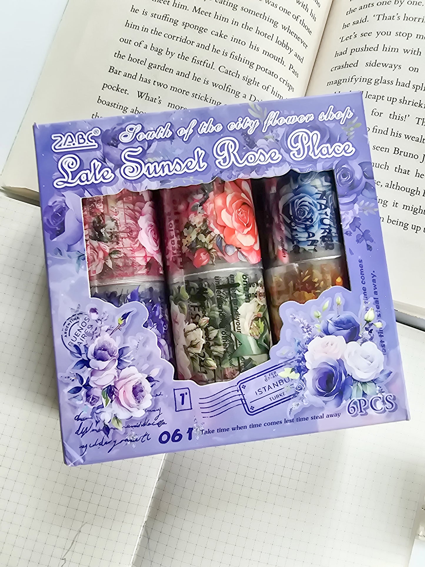 CNHD-202 | Late Sunset Rose Place  Branded 1 pcs Featuring Floral And Vintage Stamp Designs | 300mm