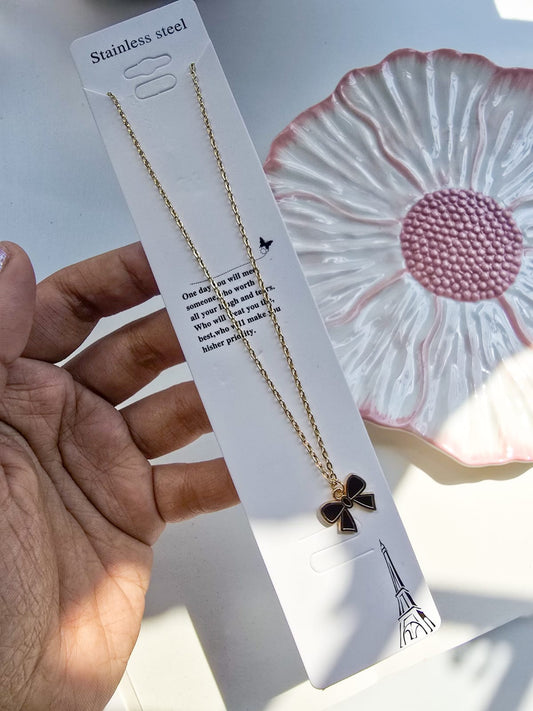 YJ-P4135| Pretty Bow Necklace |