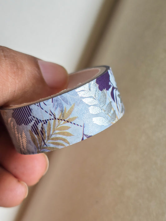 Blue Washi Tape 60mm | 1 Pc | Silver Foiled