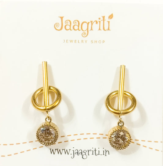 Yellow Gold Diamond Earrings