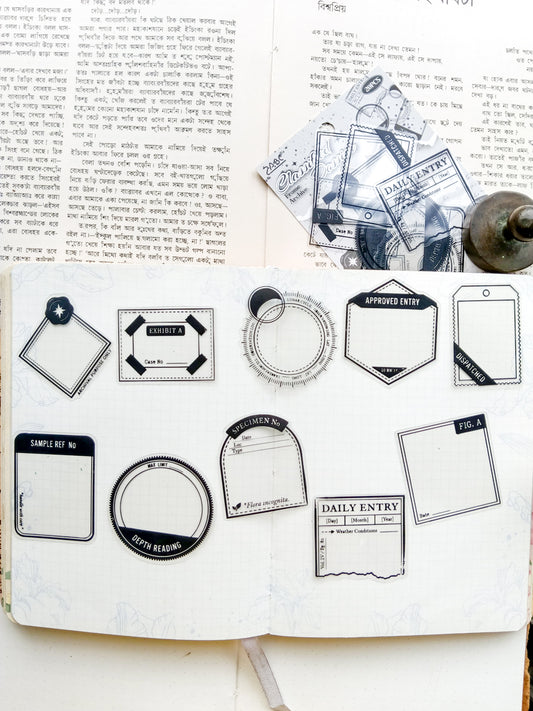 DAZY-401 |Classified Dossier Frame Archive PET Sticker 20Pcs | 40* 60mm