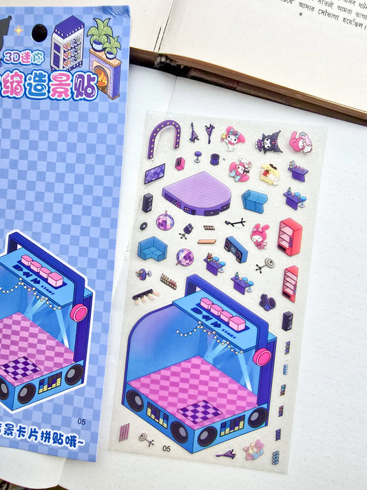 Fc005-A PVC 3d Home Arrangements Sticker Kawaii Random 1 Design