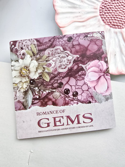 Bslm004 | Romance Of Gems | Paper Sheet | 140X140Mm | 30Pcs