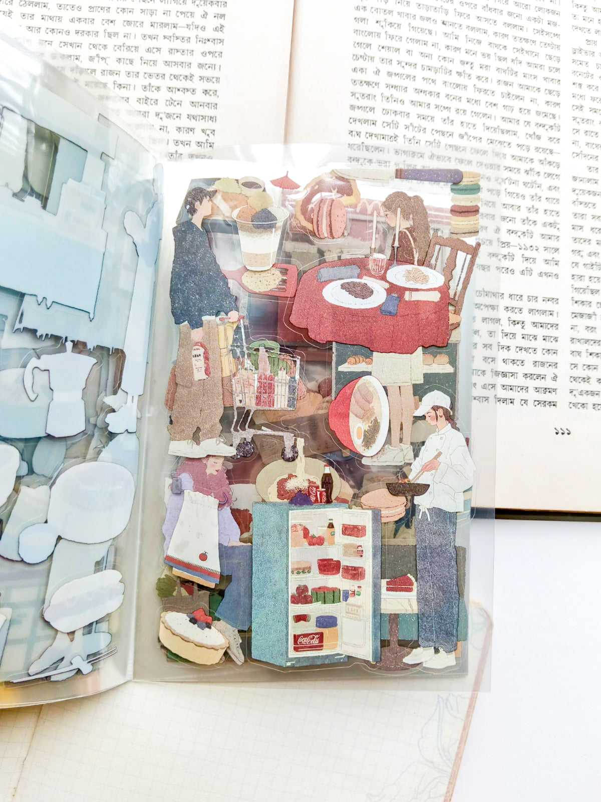 MLSHL-404 | Flamin Label  Character Sticker Book Over 400 Aesthetic PET Sticker daily-life themed | 100* 150mm 20Pcs