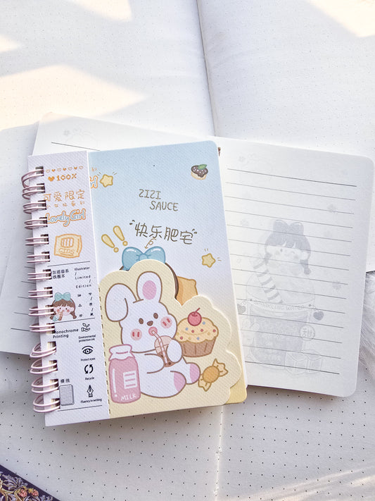 LK6480-04 ||Rf| Lovely Girl |  Ruled Special kawaii Notebook | Spiral Binding | 95*130mm | 80 Pages