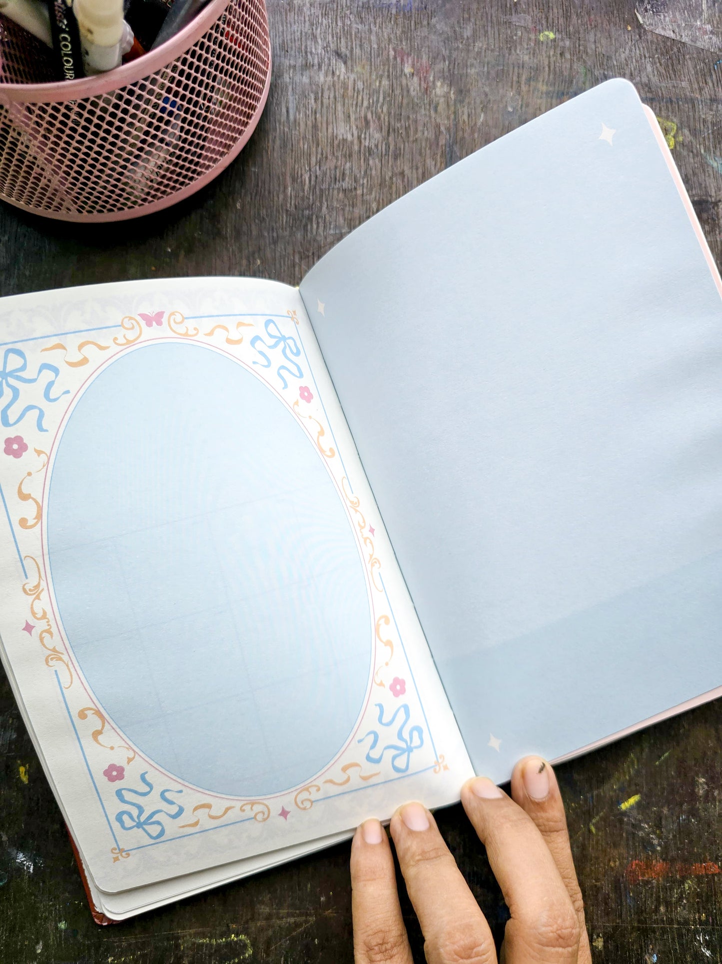 JZA5128-2307 | TIEFOSSI Butterfly Hardbound Journal Features a Deep Blue Cover With Intricate Gold Foil Detailing And a Central Morpho Butterfly Illustration