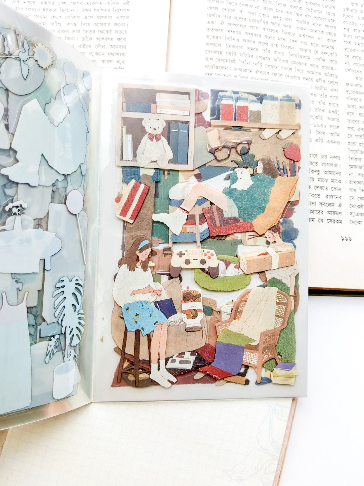 MLSHL-402 | Havenly Living Character Sticker Book Over 400 Aesthetic PET Sticker daily-life themed | 100* 150mm 20Pcs