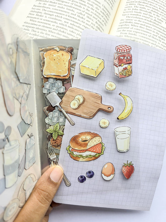 YXFW-401 |  Cozy Bites In Time | PET | Sticker Book Over 200 Stickers | 150* 100mm