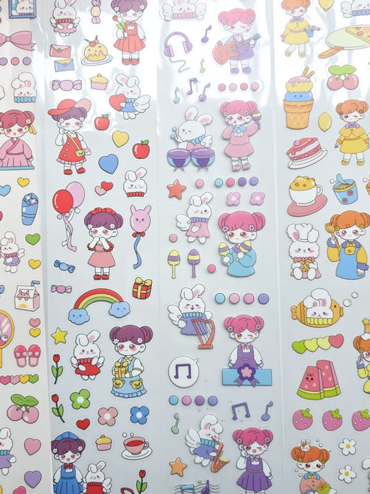 DS-6822-MX(nn) | Kawaii Long Sticker| 8*40cm | 20 Sheets |